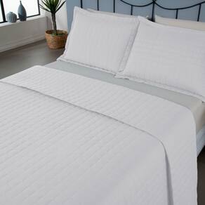 Kit Cobre Leito Copacabana King 3 peças 300 Fios Branco