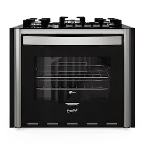 Fogão de Embutir 5 Bocas Fischer Gran Cheff Tripla Chama com Grill Mesa de Vidro