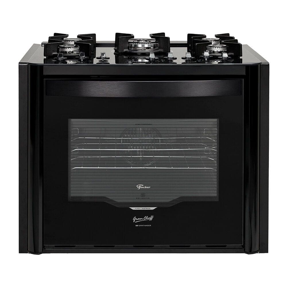 Fogão de Embutir 5 Bocas Fischer Gran Cheff com Forno Elétrico Tripla Chama
