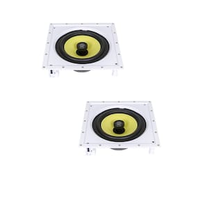 Kit 2 Caixas de Som Acústica Quadrada de Embutir Arandela JBL CI Plus 8S 200w Rms - Branca