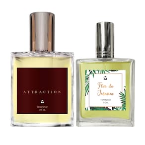 Kit Perfume Feminino Attraction 100ml + Flor de Jasmim 50ml