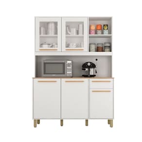 Armário de Cozinha Rubi 5 portas 1 gaveta Branco - Valdemóveis