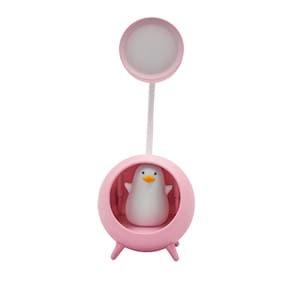 Luminaria Mesa USB Portatil Articulavel Abajur Cor:Rosa