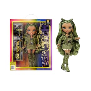 Boneca moderna Rainbow High Olivia Camo Green com acessórios