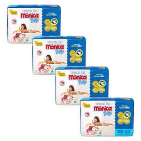Kit 4 Fraldas Turma da Mônica Baby Mega XG com 42un cada