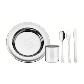 Conjunto Prato Infantil 5pçs Baby Friends Inox Tramontina