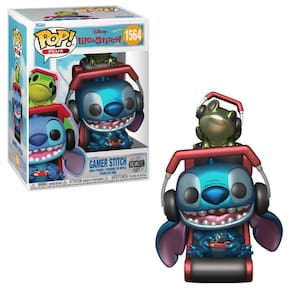 Boneco Funko Pop! Plus Disney Lilo & Stitch Gamer Metálico