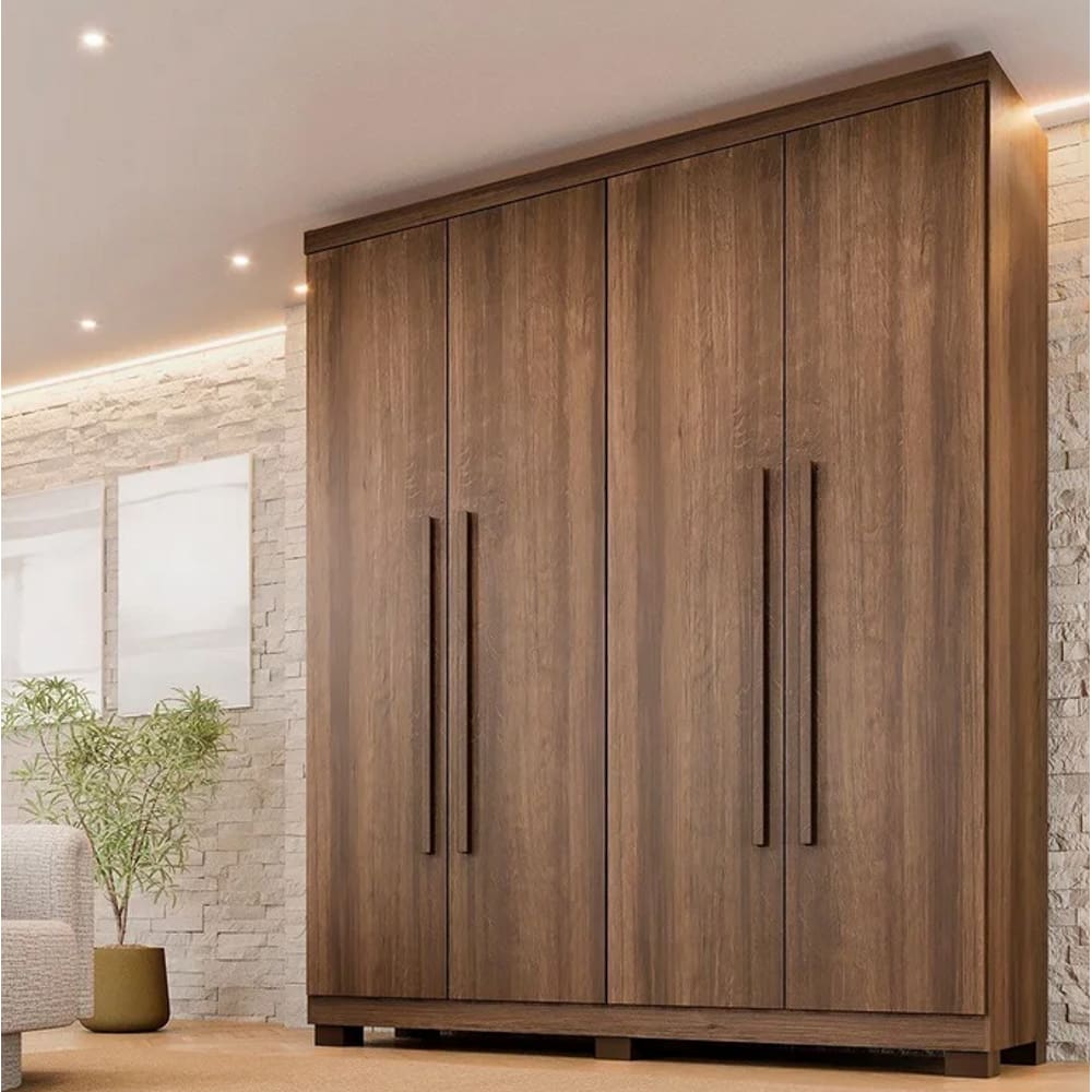 Guarda Roupa Filadélfia 4 Pts 100% MDF Imbuia - Benetil