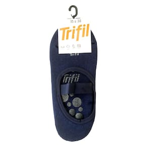 Meia Trifil AF Sapatilha FaixaFina Antiderrapante Pilates Cor:Marinho Tamanho: 35/38