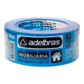 Fita Crepe Adesiva Azul 722 Imobiliária 48mmx50m - Adelbras