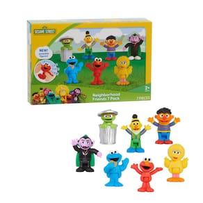 Estatuetas de brinquedo Just Play Sesame Street Neighborhood 7 unidades