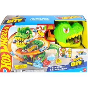 Hot Wheels Pista City Nêmesis T-Rex e Quartel JBM73 Mattel