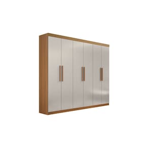 Guarda Roupa Roupeiro Leblon 6 Portas Cinamomo Off White - D`Doro