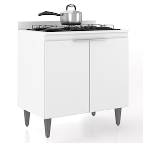 Balcão de Cozinha Para Cooktop 80cm Pérola Z34 Branco - Mpozenato