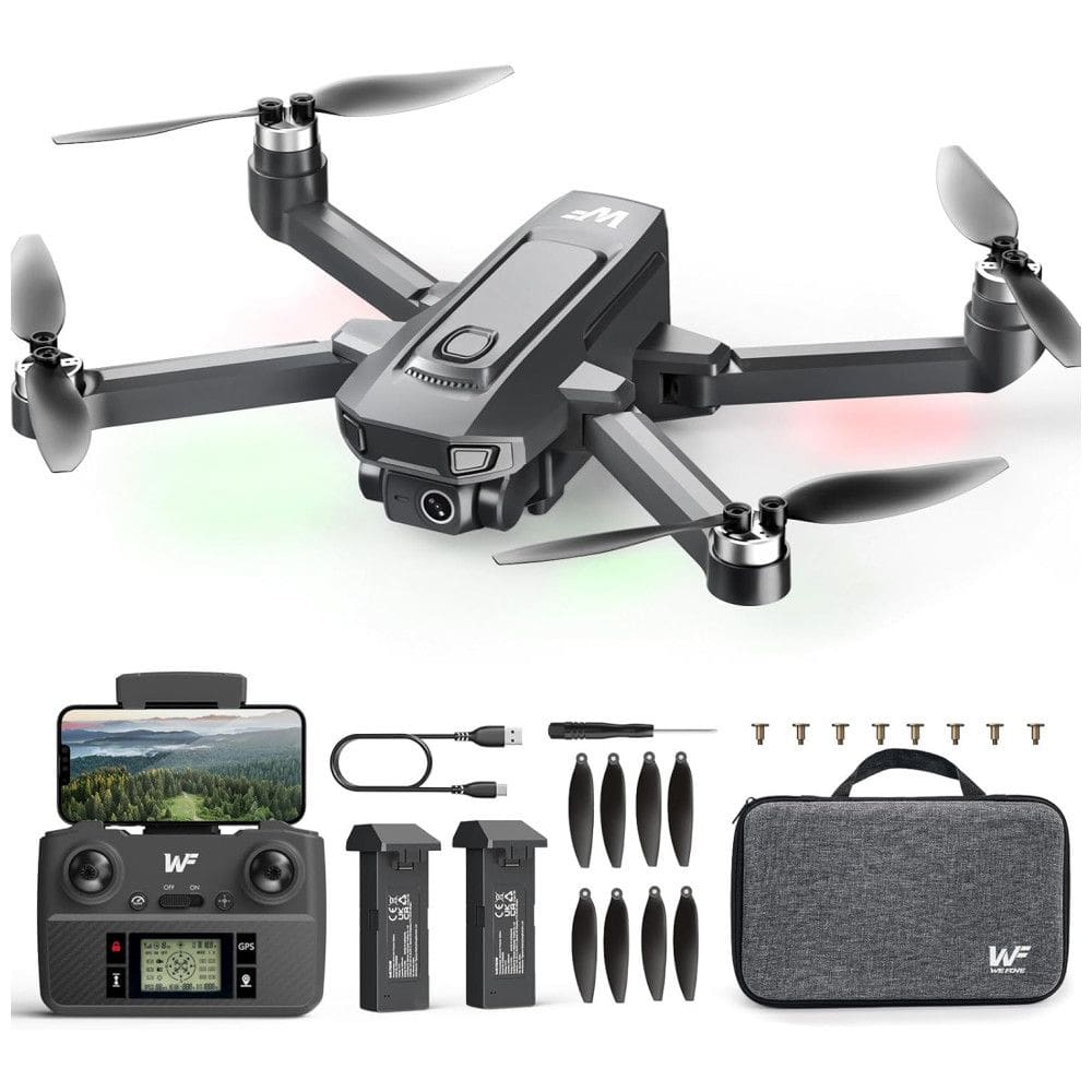 Drone com Câmera 4K para Adultos, GPS Follow Me, Dobrável FPV RC Quadcopter, Retorno para Casa, 40 Minutos de Voo e 2 Baterias, WeFone,
