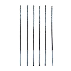 Vela Palito Gigante Com Glitter 17cm Azul - 6 Un
