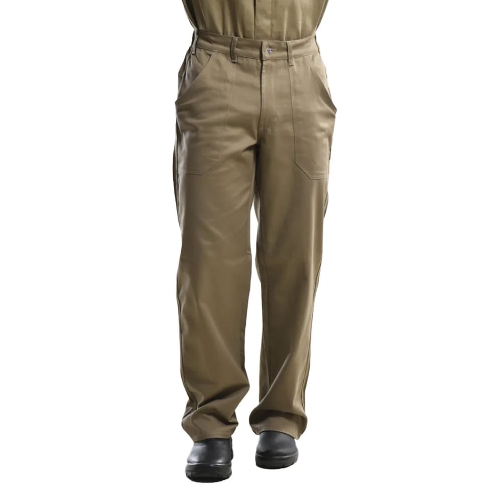 Calça Metade Elástico Caqui