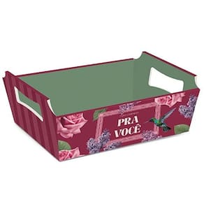 Kit Cesta De Cartão Brigitte M 22x15x9cm - 10 Un