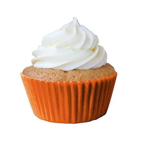 Forminha Para Bolinho Mini Cupcake Liso Nº 2 Laranja - 45 Un