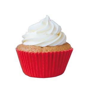 Forminha Para Bolinho Mini Cupcake Liso Nº 2 Vermelho - 45 Un