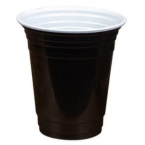 Copo Descartável Estilo Americano 360ml Preto - 10 Un