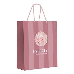 Kit Sacola De Papel Premium Camélia M 31x26x10cm - 10 Un