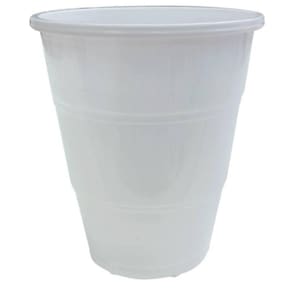 Copo Plástico Happy Line 210ml Branco - 8 Un