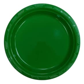 Prato Plástico Happy Line 15cm Verde - 8 Un