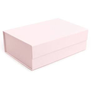 Caixa Rígida Dobrável Retangular Com ímã M Rosa Bebê 29x21x9cm - 5 Un