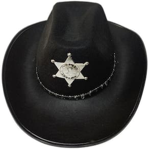Chapéu Em Feltro Tipo Cowboy Xerife - Para Festas