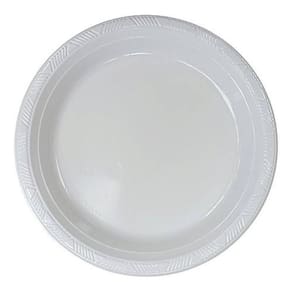 Prato Plástico Happy Line 15cm Branco - 8 Un