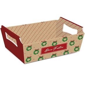 Cesta De Cartão Guirlanda G 32x24x11cm - 10 Un