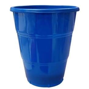 Copo Plástico Happy Line 210ml Azul Royal - 8 Un