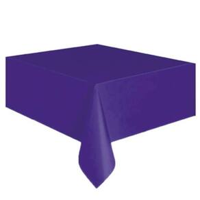 Toalha De Mesa Plástica Happy Line 1,37x1,77 Metros Roxo - 1 Un
