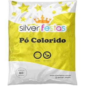 Pó Colorido 80g Amarelo - 1 Un