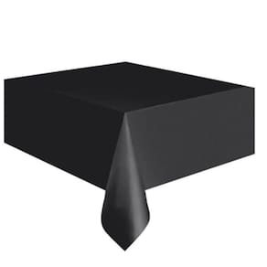 Toalha De Mesa Plástica Happy Line 1,37x1,77 Metros Preto - 1 Un