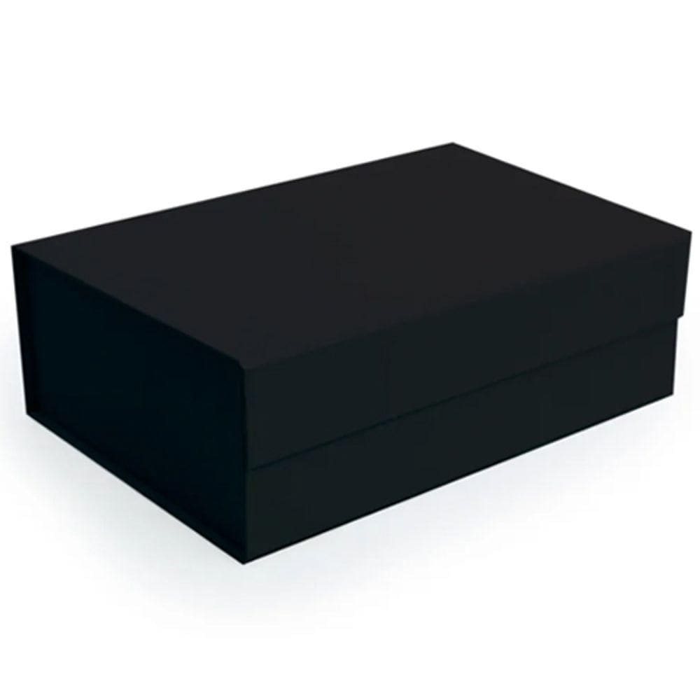 Caixa Rígida Dobrável Retangular Com ímã M Preto 29x21x9cm - 5 Un