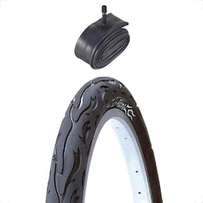 Pneu Bicicleta Kenda Flame Aro 26 x 2.125 Balão + camara de ar Shiver 26 Montadinha Motorizada freeride manobra