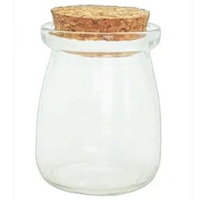 Potinho De Vidro Tampa De Rolha 100ml - 1 Um