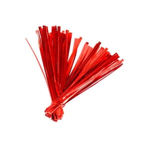 Lacre Fecho Metalizado 4mmx11cm Vermelho - 100 Un