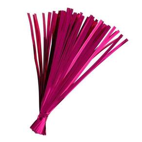 Lacre Fecho Metalizado 7mmx30cm Rosa - 100 Un