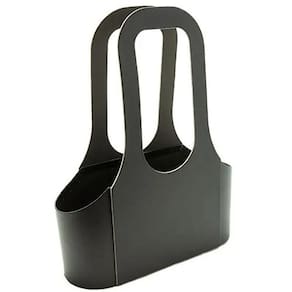 Caixa Sacola De Papel Com Alça Liso 26,3x9,5x33,8cm Preto - 1 Un