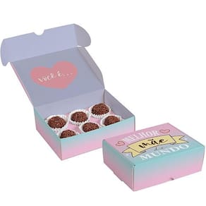 Kit Caixa Para 6 Brigadeiros-bombons Mãe 13x10,6x4,5cm - 10 Un