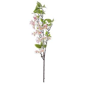 Flores Decorativas Permanentes - Flor De Cerejeira X72 95cm Branco-rosa - 6 Hastes