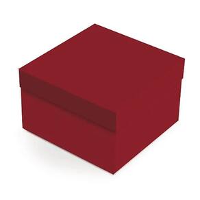 Kit Caixa Quadrada Cabernet P 20x20x10cm Vermelho - 10 Un