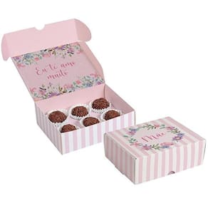 Kit Caixa Para 4 Brigadeiros-bombons Melhor Mãe 9x9x4,5cm - 10 Un