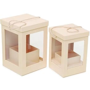 Kit Caixa Alta Com Visor Liso P-g Kraft - 2 Un