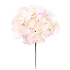 Flores Decorativas Permanentes - Hortênsia Com Haste 46cm Rosa Claro-verde - 6 Hastes