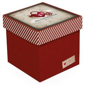 Kit Caixa Cubo Amor Real G 17x17x17cm - 10 Un