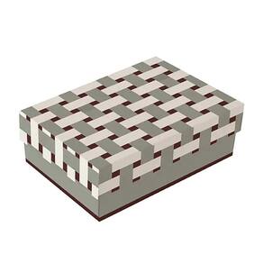 Kit Caixa Retangular Com Tampa Petit Land M 19,5x14,5x6,5cm - 10 Un